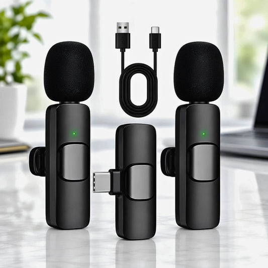 K11 Dual Wireless Lavalier Microphone for iPhone & Android