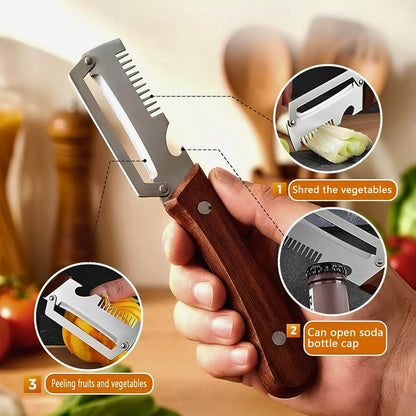3 in 1 Peeler Knife Stainless Steel Kitchen Tool