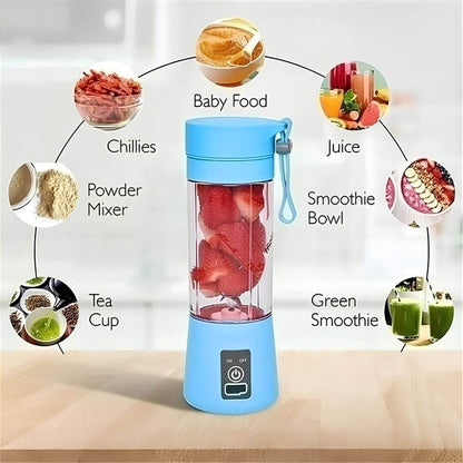 Mini Portable USB Blender 380ml | 6 Blade Juicer